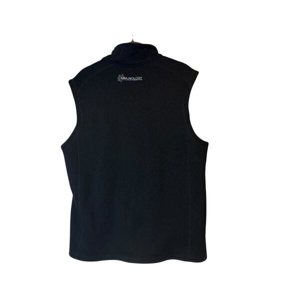 Patagonia Black Better Sweater Fleece Vest Womens Large Immunology Logo - Picture 2 of 7
